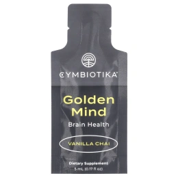 Cymbiotika, Golden Mind, здоровье мозга, ванильный чай, 30 пакетиков (5 мл)