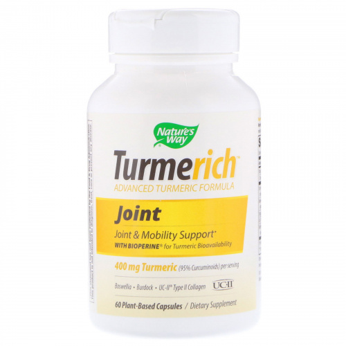 Nature's Way, TurmeRich Joint, 400 mg Turmeric, 60 Plant-Base Capsules