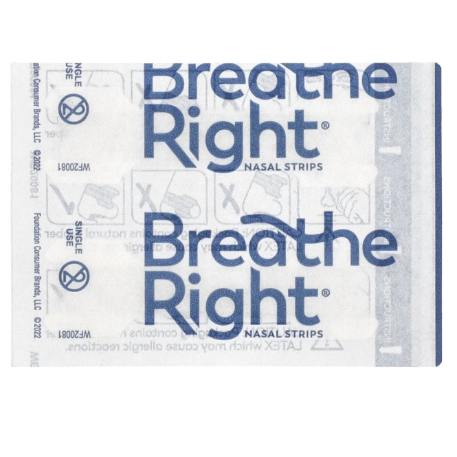 Breathe Right, Полоски для носа, большие, 30 прозрачных полосок