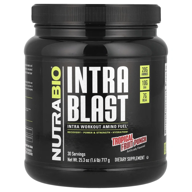 NutraBio Labs, Intra Blast, тропический фруктовый пунш, 723 г