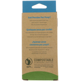 Earth Rated, Биоразлагаемые пакеты для собачьих экскрементов, без запаха, 60 пакетов, 4 запасных рулона