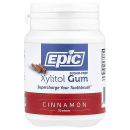 Epic Dental, ксилитоловая камедь, корица, 50 шт.