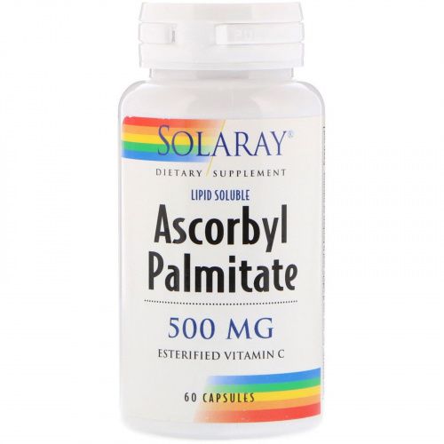 Solaray, Аскорбилпальмитат, 500 мг, 60 капсул