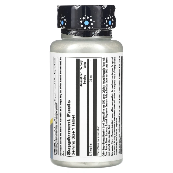 KAL, L-теанин, ActivMelt, ананасовая мечта, 25 мг, 120 микротаблеток