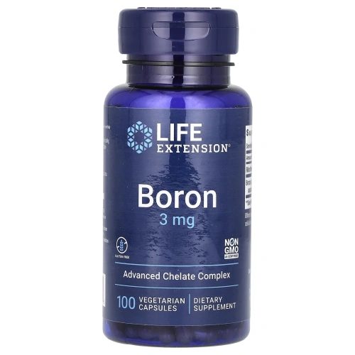 Life Extension, Boron, 3 мг, 100 вегетарианских капсул