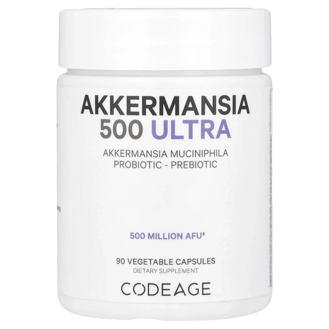 Codeage, Akkermansia 500 Ultra, аккермансия, 90 растительных капсул