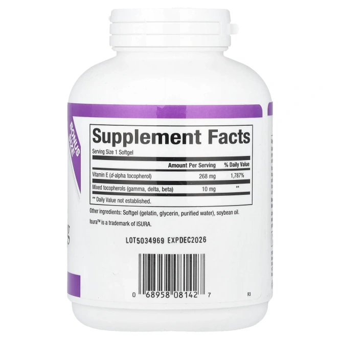 Natural Factors, Смешанный витамин Е 240 гелевых капсул