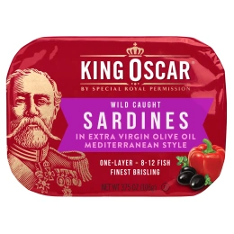 King Oscar, сардины дикого улова, средиземноморские, 106 г (3,75 унции)