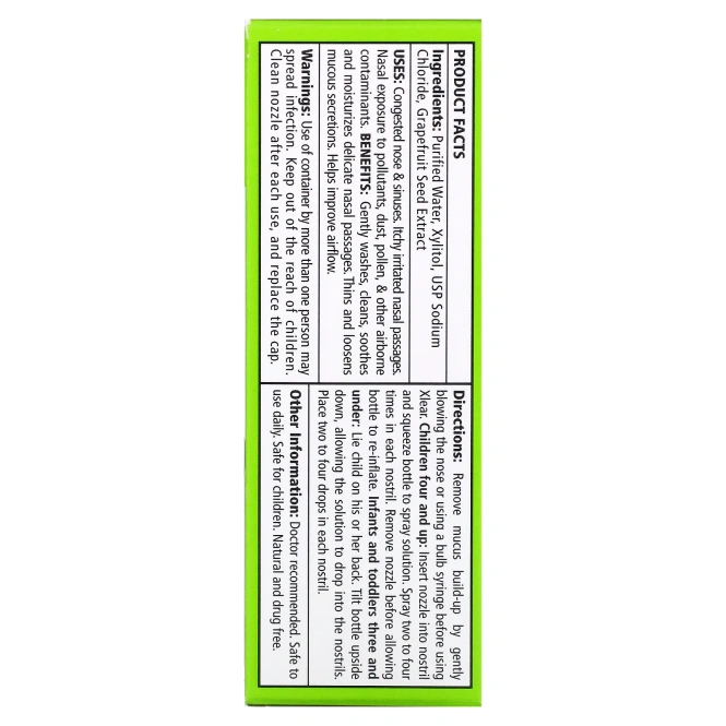 Спрей для носа Xlear Kid's (соляной раствор) 0,75 жидкой унции (22 мл)