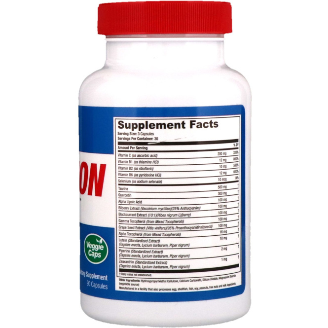 SAN Nutrition, Формула для здоровья глаз и зрения, 90 капсул