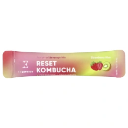 Everydaze, Reset Kombucha, сухая смесь для напитков, клубника и киви, 10 пакетиков по 5 г (0,18 унции)
