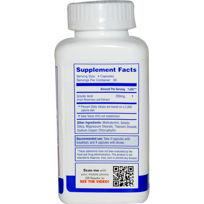 Labrada Nutrition, Урсоловая кислота, оптимизатор сухих мышц, 120 капсул