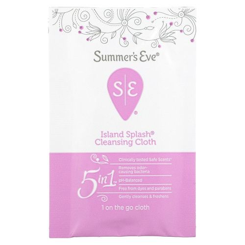 Summer's Eve, Очищающие салфетки 5 in 1, Island Splash, 16 салфеток в индивидуальной упаковке