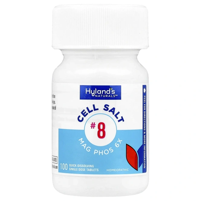 Hyland's Naturals, Cell Salt # 8, Mag Phos 6X, 100 быстрорастворимых таблеток