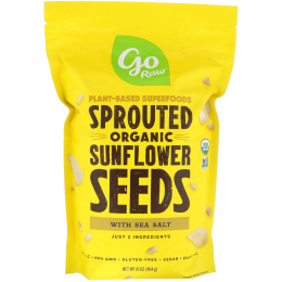 Go Raw, органическая смесь пророщенных семян подсолнечника с морской солью, 397 г (14 унций)