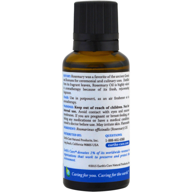 Earth's Care, Розмариновое масло, 1 жидкая унция (30 мл)
