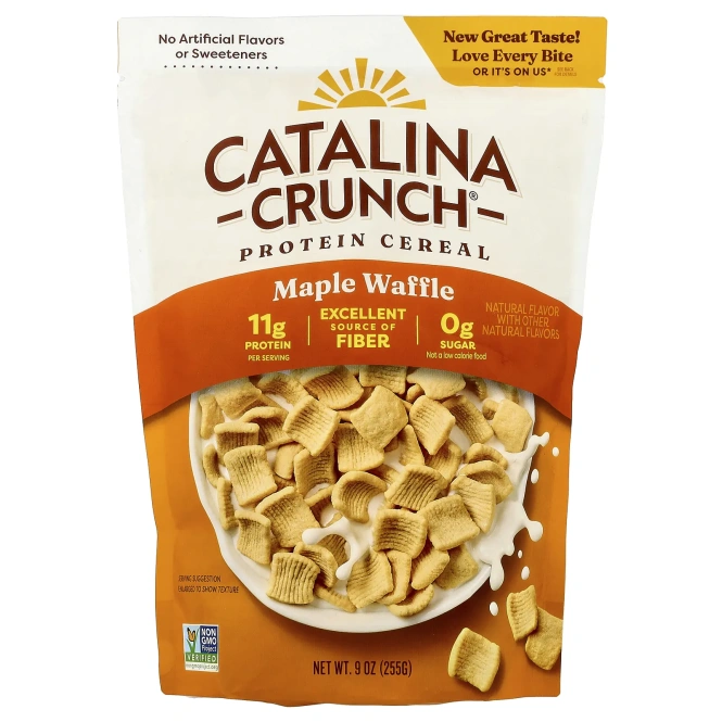 Catalina Crunch, протеиновые хлопья, со вкусом кленовой вафли, 255 г (9 унций)