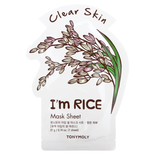 Tony Moly, I'm Rice, Clear Skin Mask Sheet, 1 Sheet, 0.74 oz (21 g)