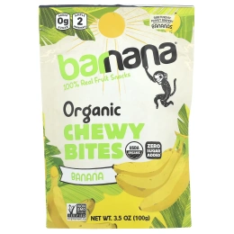 Barnana, Organic Chewy Bites, банан, 100 г (3,5 унции)