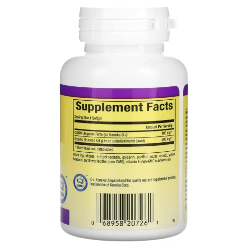 Natural Factors, Убихинол, QH-активный кофермент Q10, 100 мг, 60 мягких таблеток