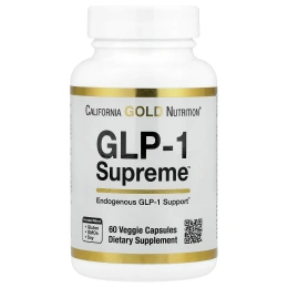 California Gold Nutrition, GLP-1 Supreme™, добавка с аккермансией, берберином, кверцетином и куркумином, 60 растительных капсул