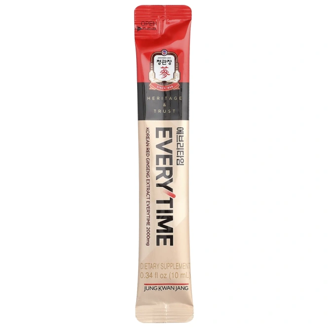 JungKwanJang, Экстракт корейского красного женьшеня, на каждый прием, 10 стиков по 10 мл (0,34 жидк. Унции)