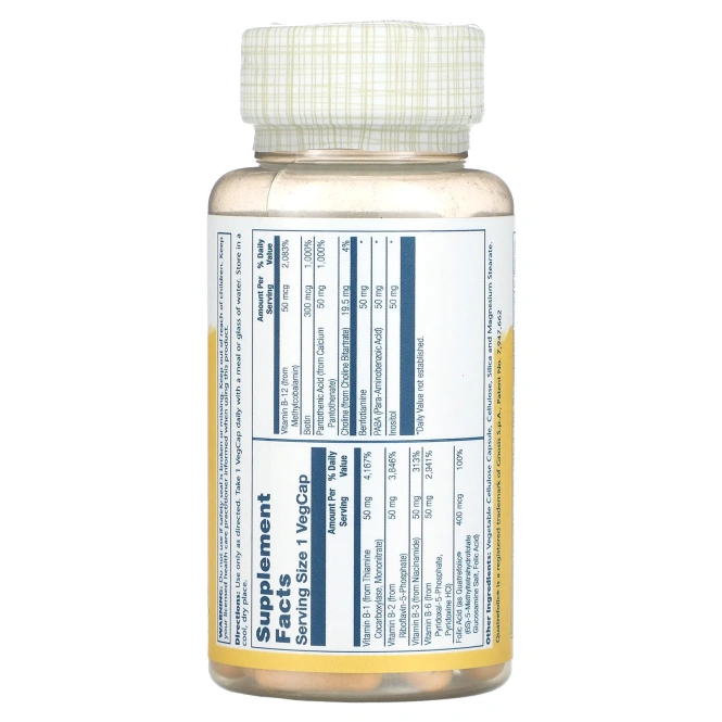 Solaray, Метил B-комплекс 50, 60 вегетарианских капсул