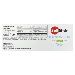 SaltStick, энергетические жевательные таблетки, со вкусом голубой малины, 10 пакетиков по 40 г (1,41 унции)