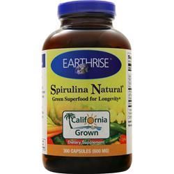 Earthrise, Спирулина натуральная 300 капсул