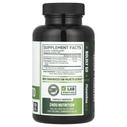 Zhou Nutrition, Saw Palmetto, комплекс здоровья простаты, 100 капсул