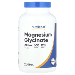 Nutricost, Глицинат магния, 360 капсул (70 мг на капсулу)