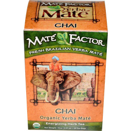 Mate Factor, Органический Yerba Mate, чай 20 чайных пакетиков, 2.47 унции (70 г)
