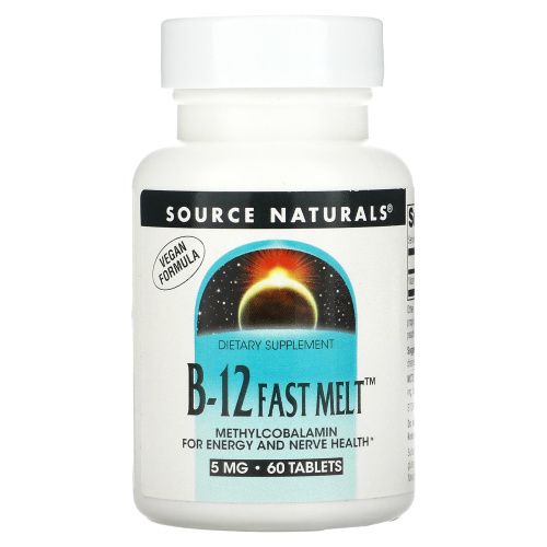 Source Naturals, B-12 Fast Melt, 5 mg, 60 Tablets