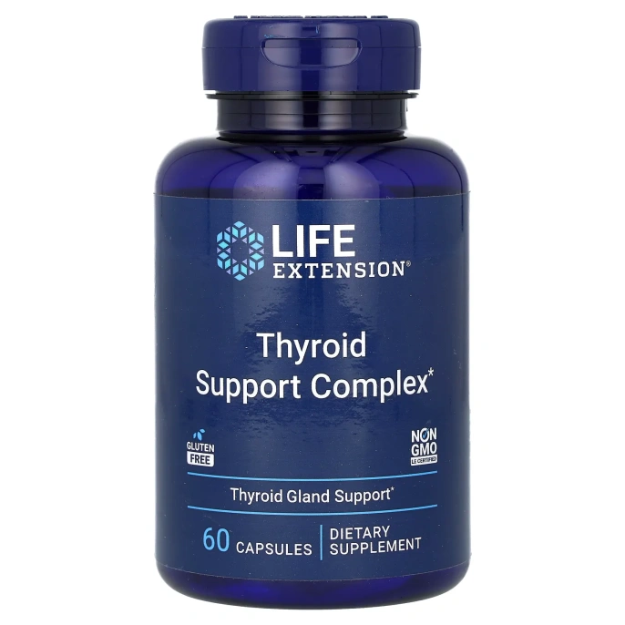 Life Extension, Тироид тройного действия, 60 вегетарианских капсул