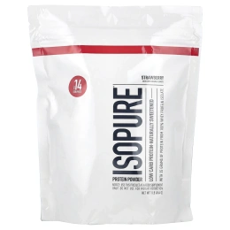 Isopure, Низкоуглеводный протеиновый порошок, клубника, 454 г