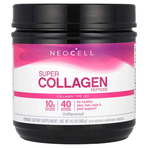Neocell, Суперколлагеновые пептиды, без добавок, 400 г (14,1 унции)