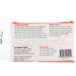 Twist, Naked Sponges, 2 Naked Sponges, 4.3" x 2.8" x 1" Each