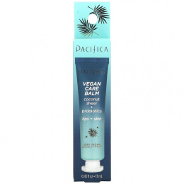 Pacifica, Vegan Care Balm, кокосовый бальзам + пробиотики, для губ и кожи, 13 мл (0,43 жидк. Унции)