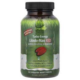 Irwin Naturals, Boost-Energy, Libido-Max RED™, с L-цитруллином и гуараной, 72 капсулы с жидкостью