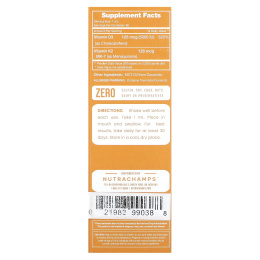 NutraChamps, Жидкие капли D3 + K2, без добавок, 60 мл (2 жидк. унц.)