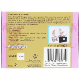 Charlie Banana, Regular Feminine Pads, White, 3 Pads