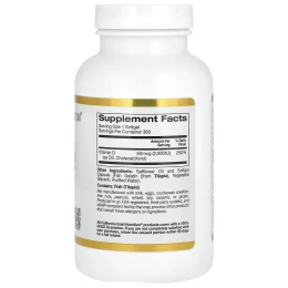 California Gold Nutrition Витамин D3 50 мкг 2000 МЕ, 360 мягких капсул с оболочкой из рыбьего желатина