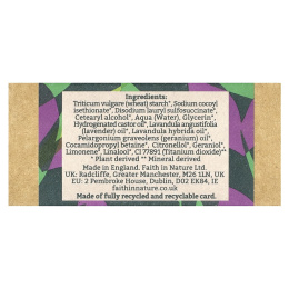 Faith in Nature, Батончик-шампунь, лаванда и герань, 85 г (3 унции)