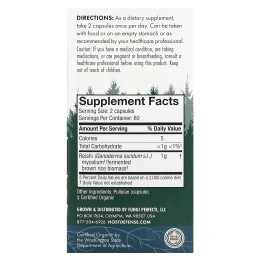 Fungi Perfecti, рейши, поддерживает здоровое сердце, 120 капсул