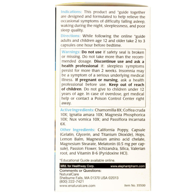 NaturalCare, Средство для улучшения сна SleepFix, 60 капсул