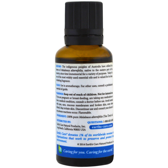 Earth's Care, Масло чайного дерева, 1 жидкая унция (30 мл)