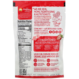 Happy Family Organics, Органик Yogis, Йогуртово-фруктовые снэки со вкусом клубники, 1 унция (28 г)