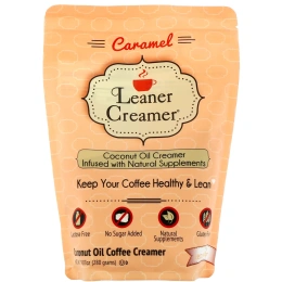 Leaner Creamer, сливки из кокосового масла, карамель, 280 г (9,87 унции)