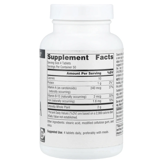 Source Naturals, Хлорелла 200 таблеток