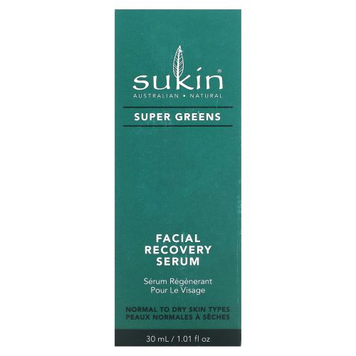 Sukin, Super Greens, восстанавливающая сыворотка для лица, 1,01 ж. унц. (30 мл)
